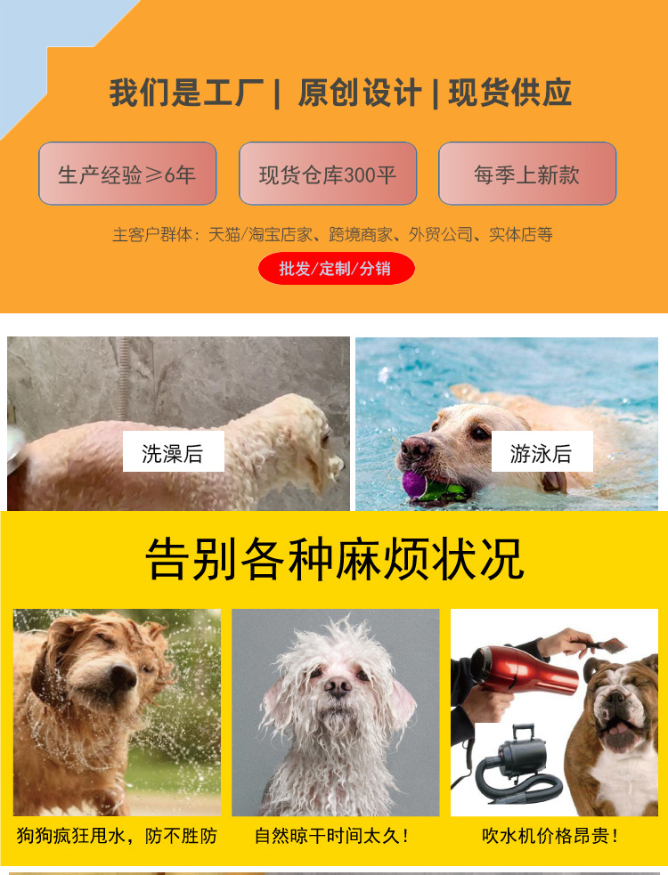 Pet It Amazon Hot Selling Absorbent Pet Bathrobe 365G Microfiber Big Dog Bath Bathrobe Thickening Currently Available
