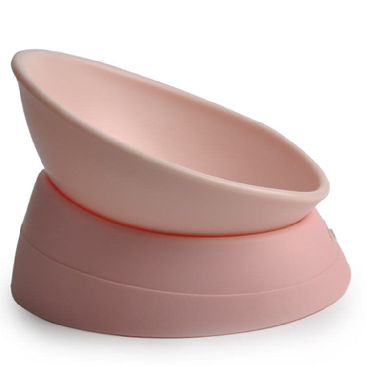 Manufacturer Arbitrary Inclined Pet Bowl Non-Slip Wear-Resistant Plastic Bowl Small Dog Food Basin One Piece Dropshipping