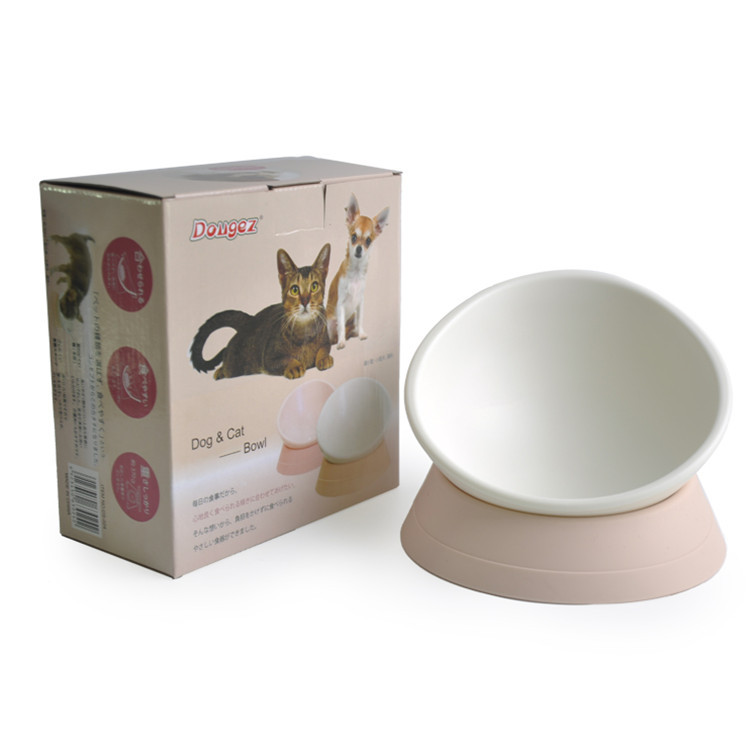 Manufacturer Arbitrary Inclined Pet Bowl Non-Slip Wear-Resistant Plastic Bowl Small Dog Food Basin One Piece Dropshipping