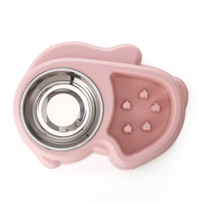 Squirrel Stainless Steel Slow Feeding Bowl Food Bowl Anti-Chye Pet Bowl with Color Box Dog Bowl Healthy Bowl