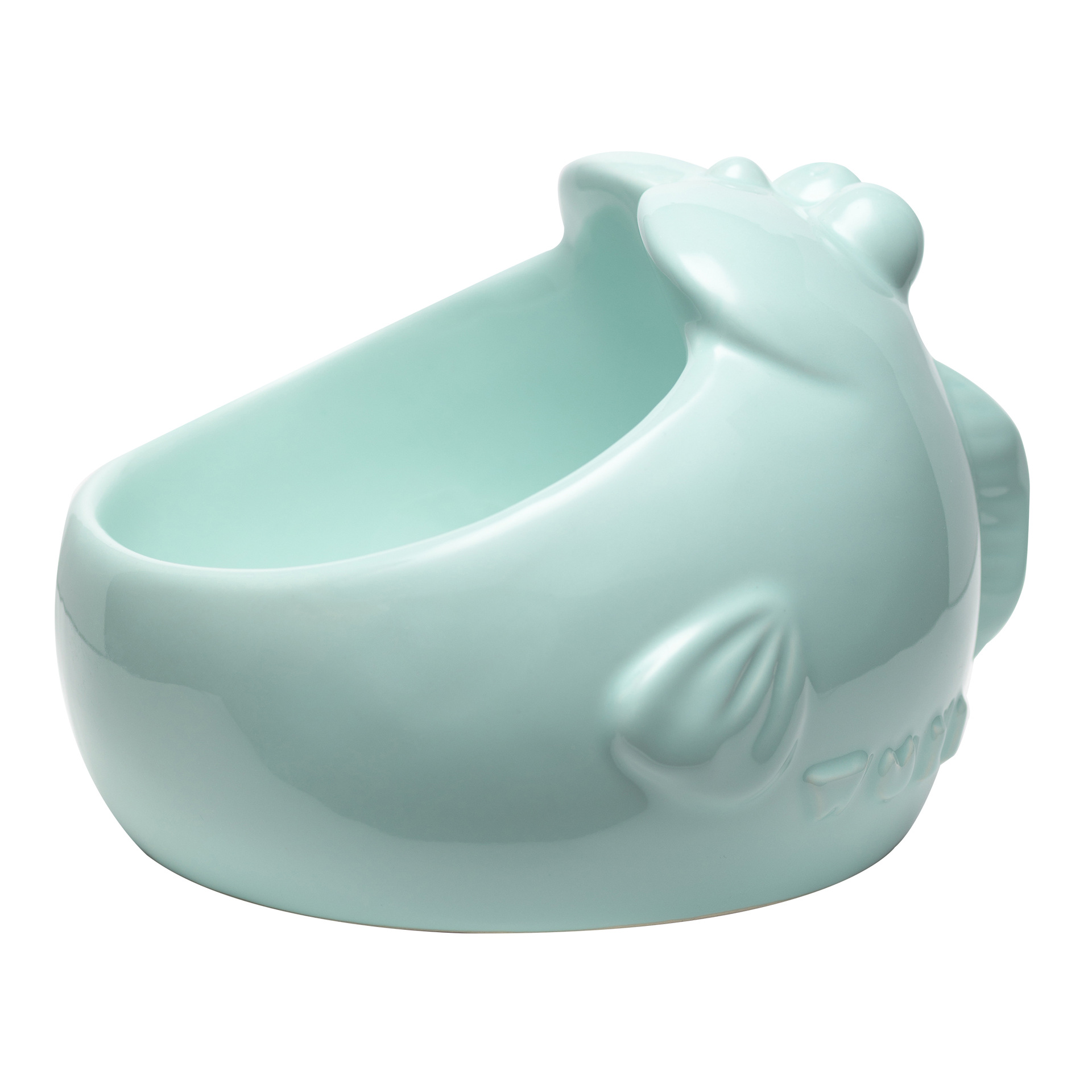 Animal Series Ceramic Pet Bowl Easy to Clean Big Mouth Fish Modeling Cat Bowl Ceramic Pet Food Basin