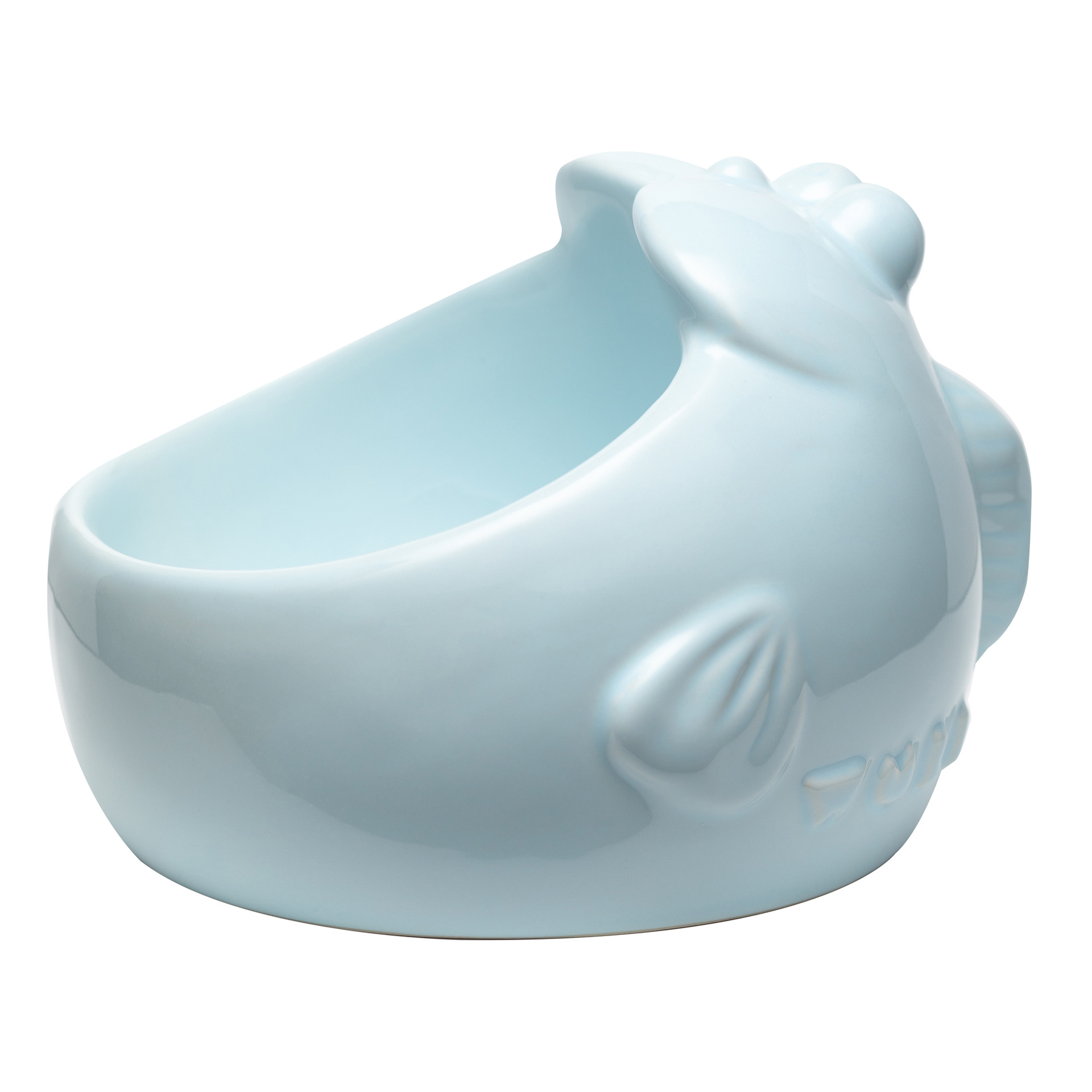 Animal Series Ceramic Pet Bowl Easy to Clean Big Mouth Fish Modeling Cat Bowl Ceramic Pet Food Basin