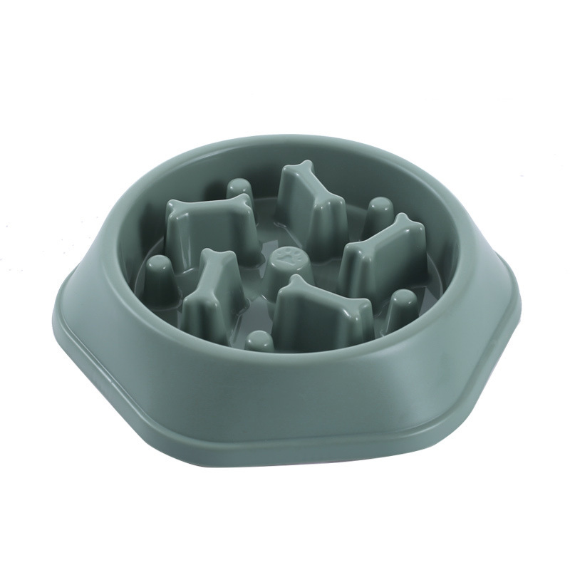 Cross-Border Hot Pet Products Manufacturer Plastic Dog Bowl Pet Anti-Chye Pet Bowl Cat Bowl Bone Slow Feeding Bowl Wholesale