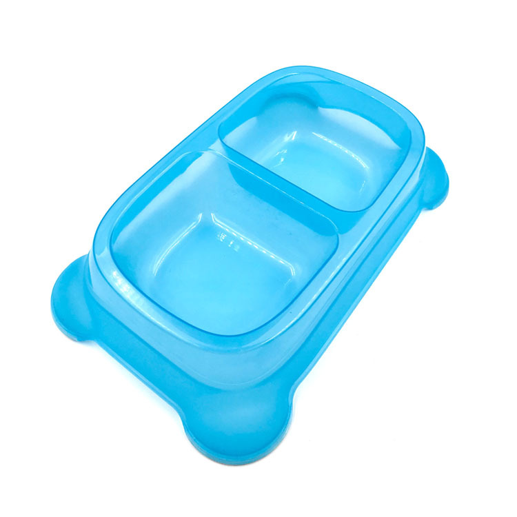 Spot Pet Bowl Plastic Double Bowl Transparent Square Foreign Trade Cross-Border Dog Cat Thickened Food Basin Spot Pet Bowl Plastic Double Bowl Transparent Square Foreign Trade Cross-Border Dog Cat Thickened Food Basin