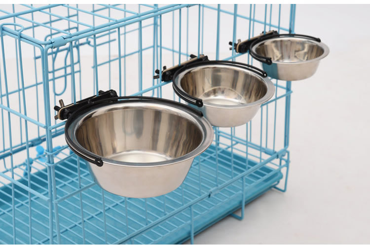 Pet Hanging Fixed Stainless Steel Upgraded Dog Bowl Hanging Cage Anti-Tumble Pet Food Basin Pet Bowl Basin Pet Hanging Fixed Stainless Steel Upgraded Dog Bowl Hanging Cage Anti-Tumble Pet Food Basin Pet Bowl Basin