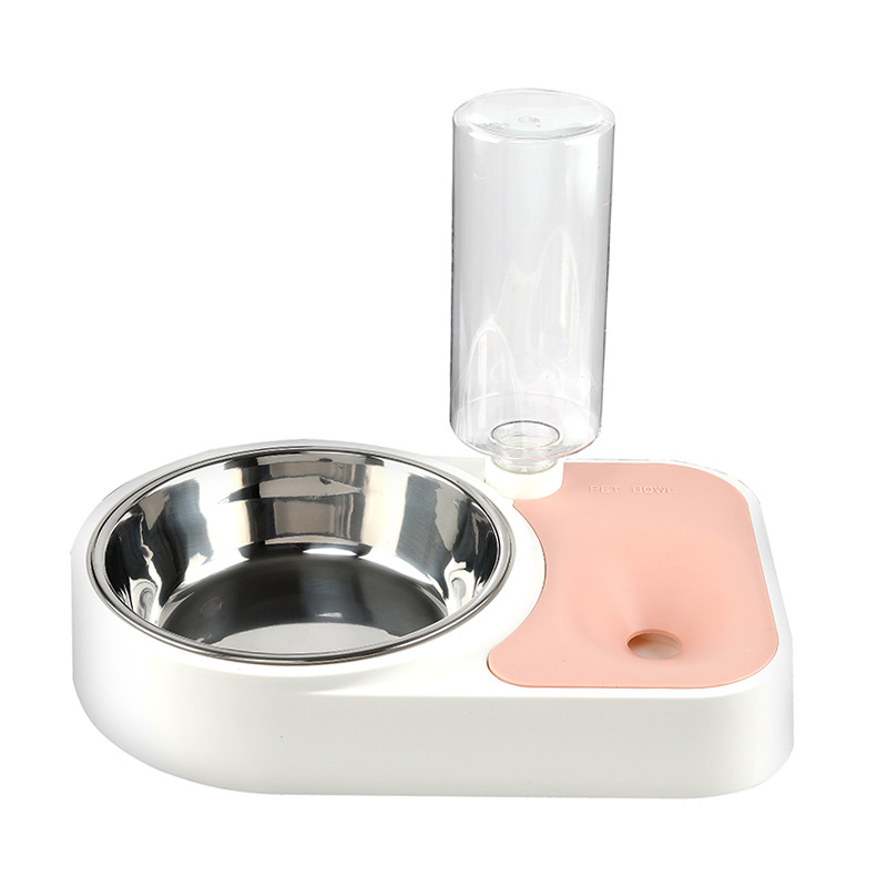 New Original Dog Bowl Keep Dry Mouth Dual Use Pet Bowl Cat Automatic Water Feeder Pet Double Bowl Automatic Drinking Basin