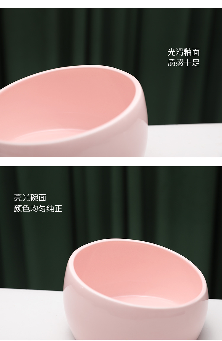 New Bobo Pet Bowl Laid-Back Cat Food Holder Dog Bowl Oblique Non-Slip Large Capacity Ceramic Cat Bowl New Bobo Pet Bowl Laid-Back Cat Food Holder Dog Bowl Oblique Non-Slip Large Capacity Ceramic Cat Bowl