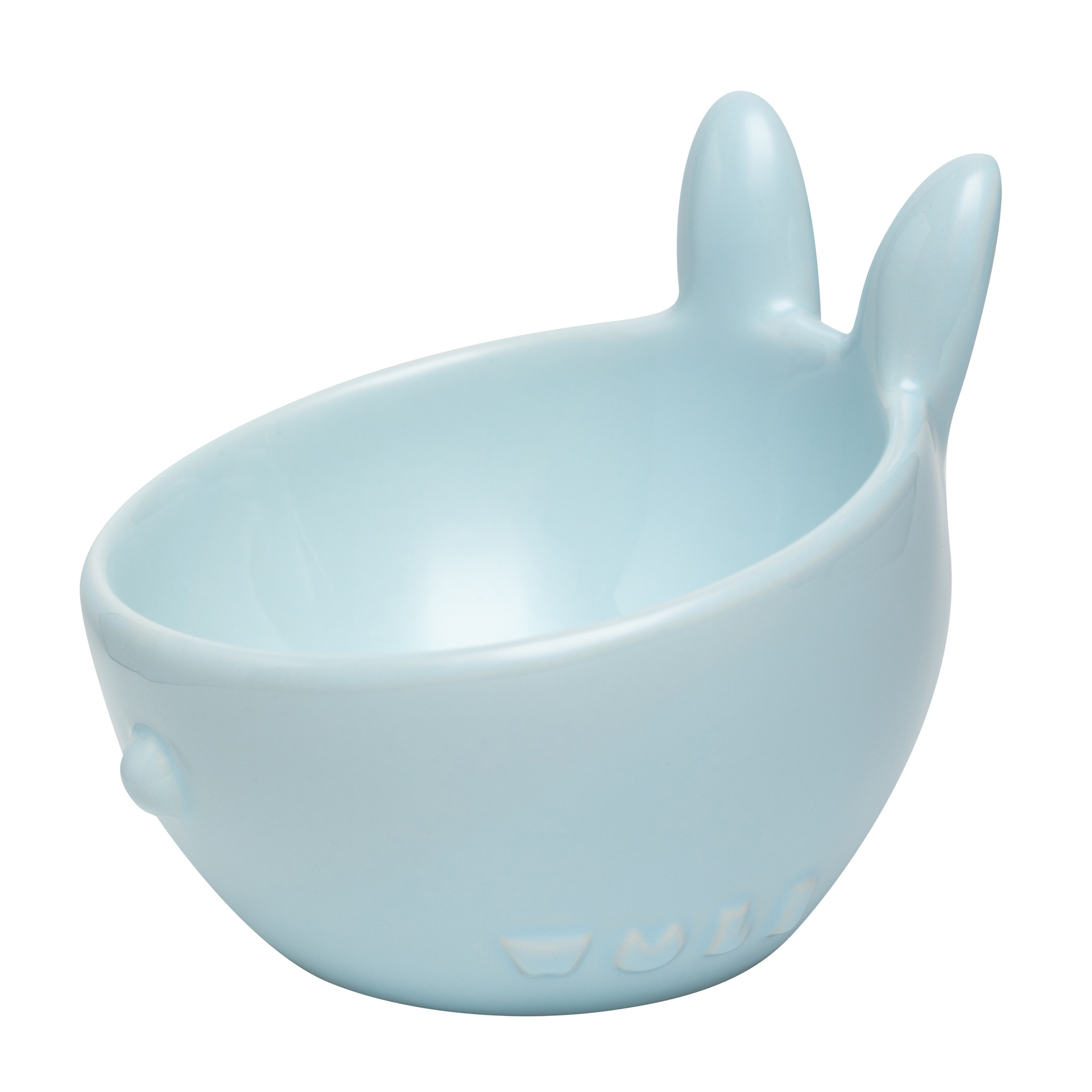 Animal Series Ceramic Pet Bowl Cat Bowl Rabbit Shape Bevel Cat Food Holder Non-Slip Cat Water Bowl