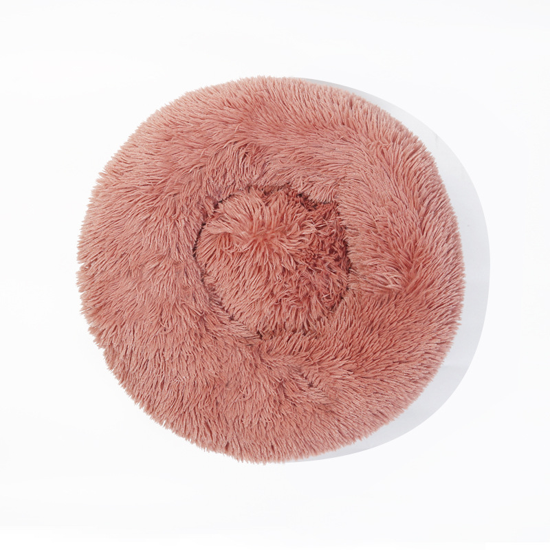 Amazon Pet Supplies Kennel Pad Autumn and Winter Warm Plush round Pet Bed Cotton Pet Nest Dog Mat