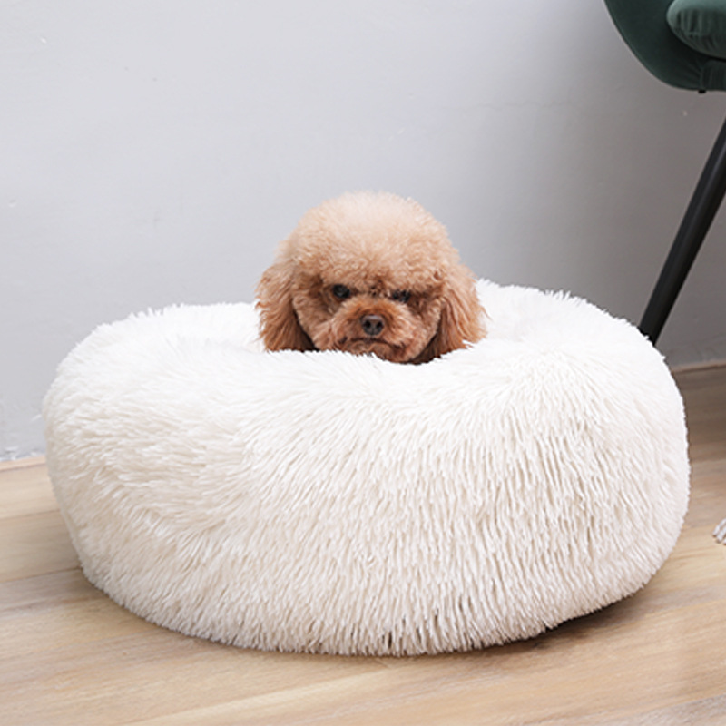 Pet Supplies Cross-Border Doghouse Cathouse round the Shaggy Dog Mat Autumn and Winter Pet Bed Cat Mattress Pet Nest