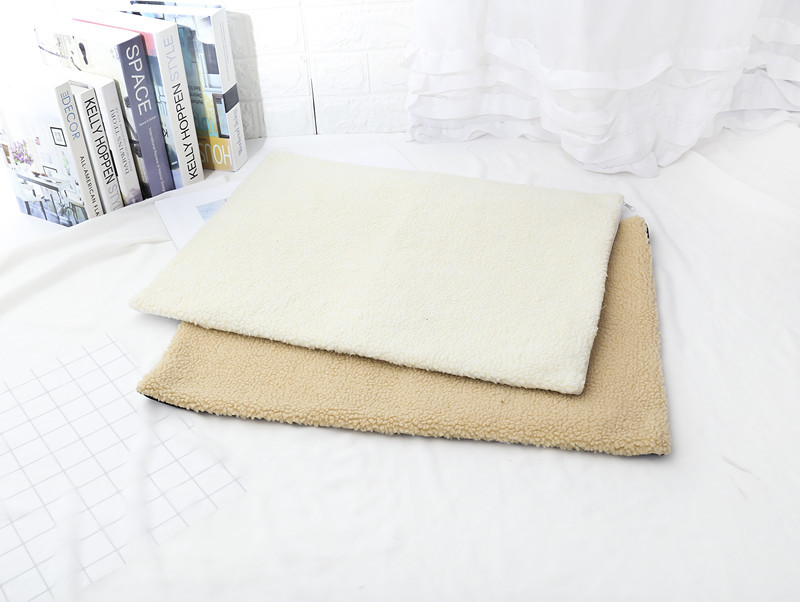 Warm Berber Fleece Kennel Dog Bed Pet Cushion Mat Cat Cotton Pet Nest Self-Heating Cat Dog Bed Blanket Pet Supplies
