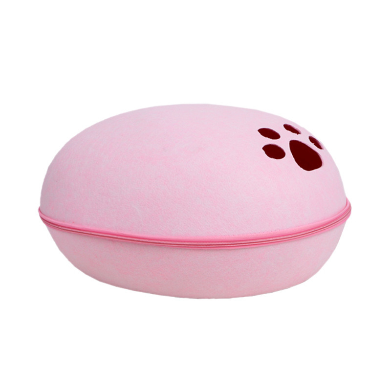 Felt Pet Nest Non-Woven Visual Zipper Egg Nest with Skylight Washable Four Seasons Available Egg Pet Nest