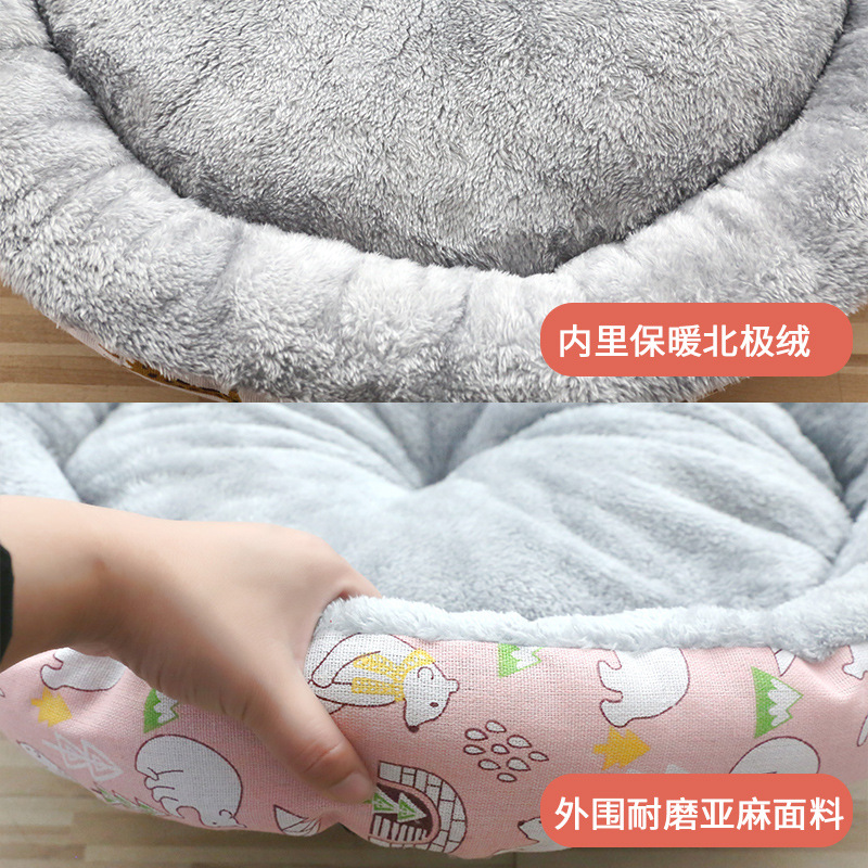 Pet Supplies Foreign Trade Cathouse Doghouse Amazon Pet Bed round Cotton Pet Nest Dog and Cat Universal Nest Factory Wholesale