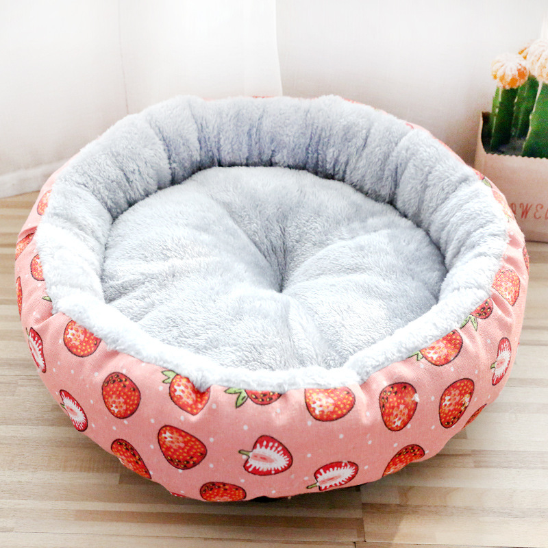 Pet Supplies Foreign Trade Cathouse Doghouse Amazon Pet Bed round Cotton Pet Nest Dog and Cat Universal Nest Factory Wholesale