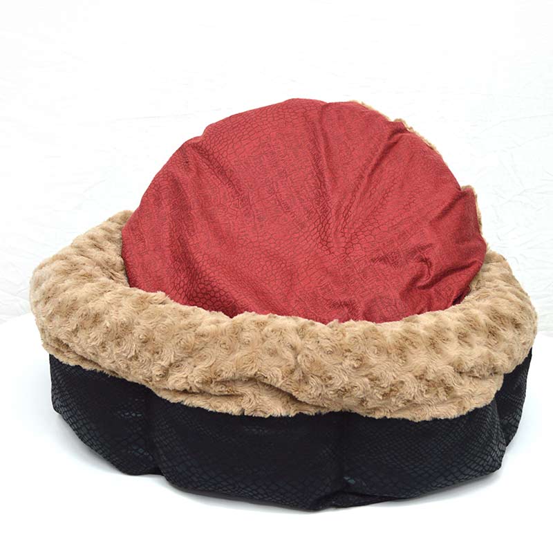 Pet padded pet nest spirals.