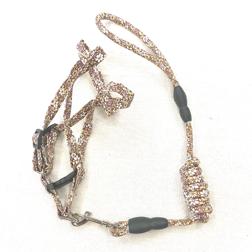 Pet Chain Dog Cat Hand Holding Rope Five-Color Flower Material Leather Pet Chain Dog Cat Hand Holding Rope Five-Color Flower Material Leather