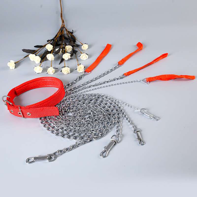 Pet chain animal chain dog chain red belt hand chain Pet chain animal chain dog chain red belt hand chain