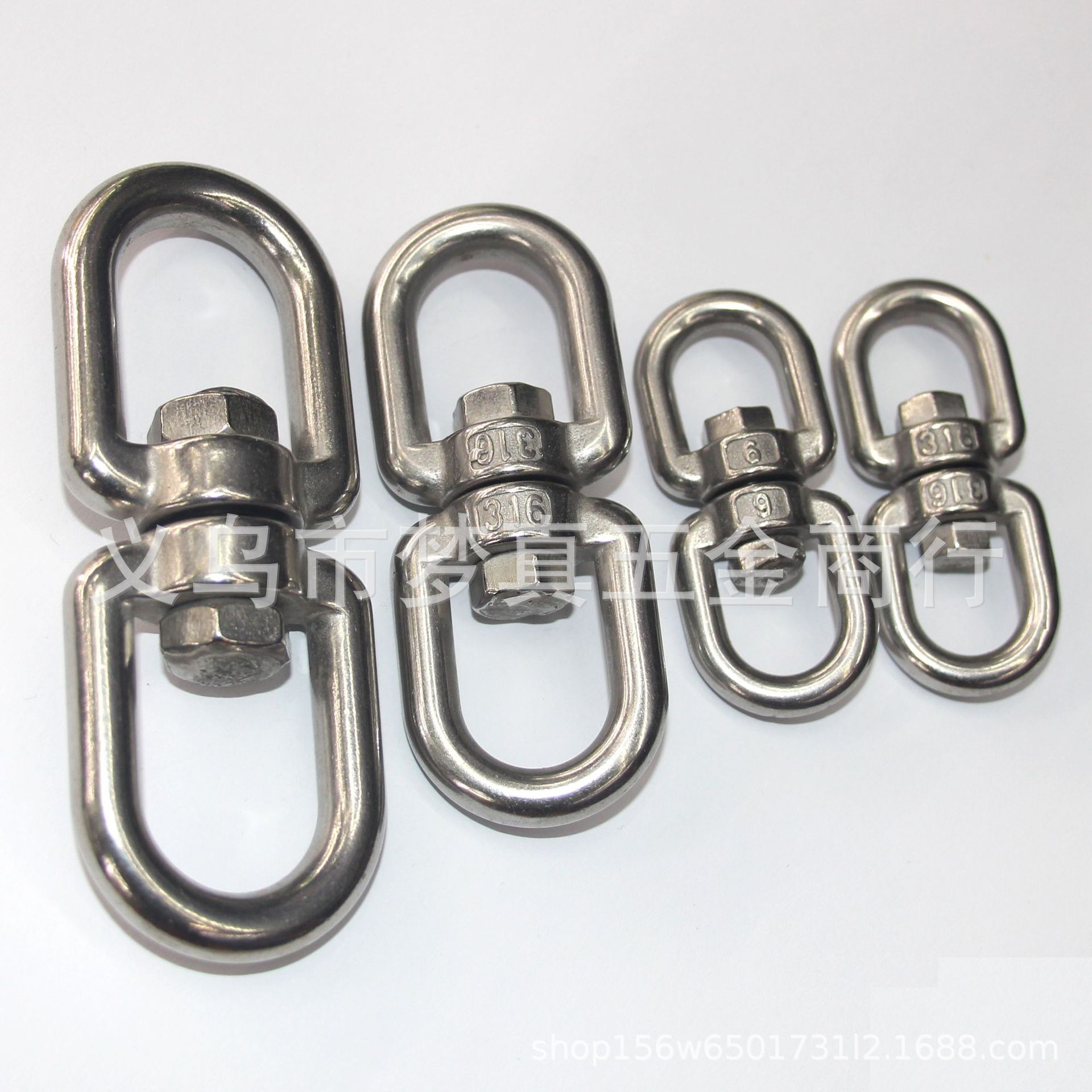 Stainless steel rotating ring 304 Yiwu rigging ring type universal eight word rotating ring ring pet chain torque buckle