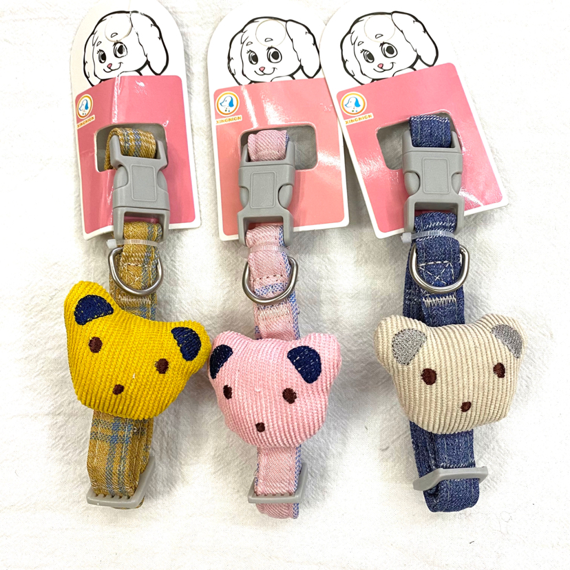 Pet Chain Pure Cotton Checked Cloth Collar Pet Chain Pure Cotton Checked Cloth Collar