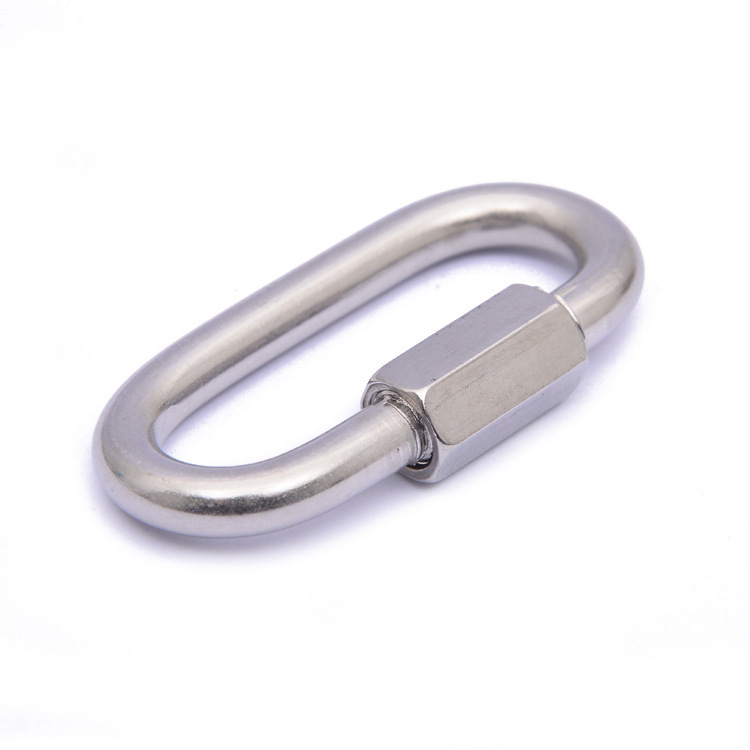 Supply 304 Stainless Steel Quick Shackle Stainless Steel Carabiner Pet Chain Buckle M3.5-M12 Wholesale