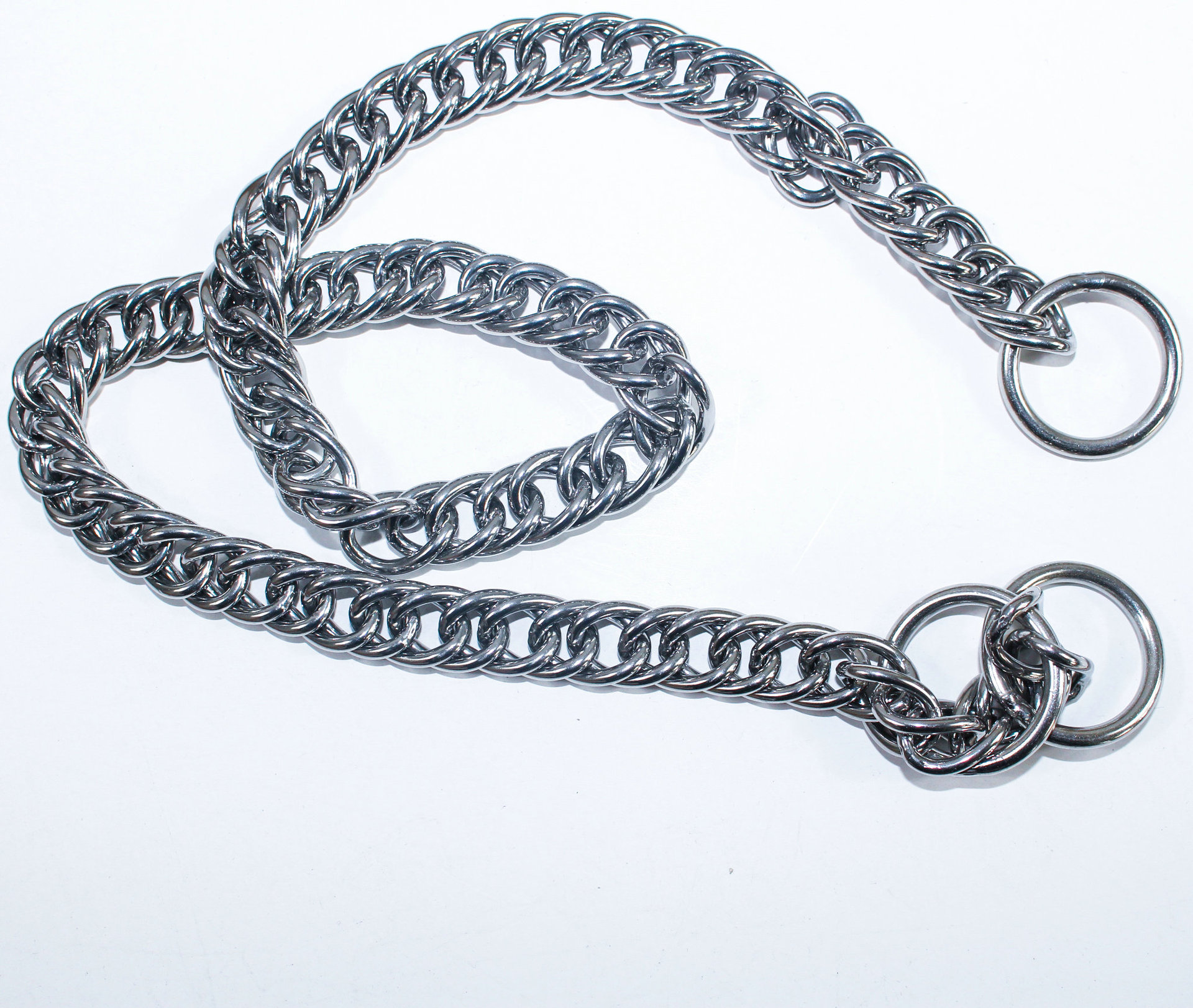 Double Twisted Stainless Steel P Chain Stainless Steel Pet Chain Grinding Training P Chain Large Dog Dog Collar Anti-Bite Control Chain