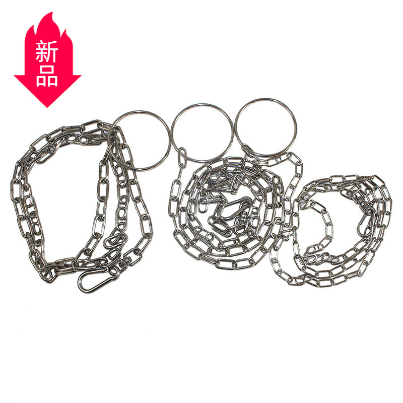 Stainless Steel Metal Dog Chain Pet Hand Holding Rope Dog Training Stainless Steel Chain Pet Chain Processing Customization