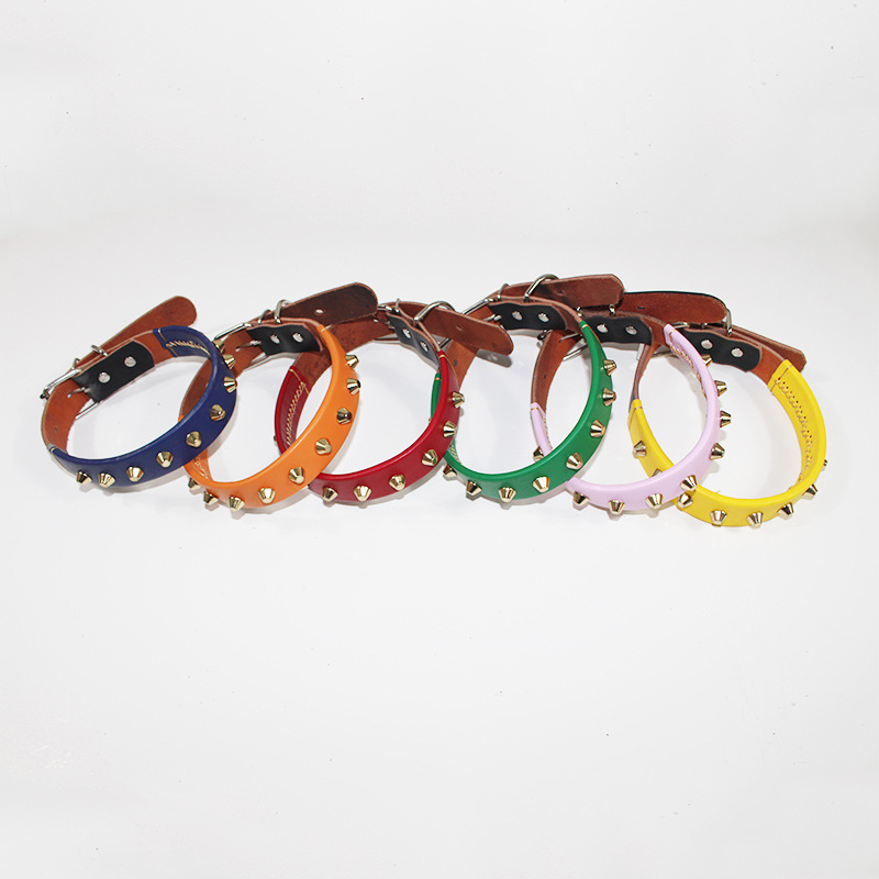 Customized Pet Chain New Cowhide Dog Cover Traction Belt Dog Traction Necklet Set Dog Leash Wholesale Processing