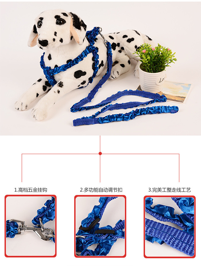 Manufacturer wholesaling pet rope satin cute small and small dogs pulling rope teddy bomei dog suit chest strap. Manufacturer wholesaling pet rope satin cute small and small dogs pulling rope teddy bomei dog suit chest strap.
