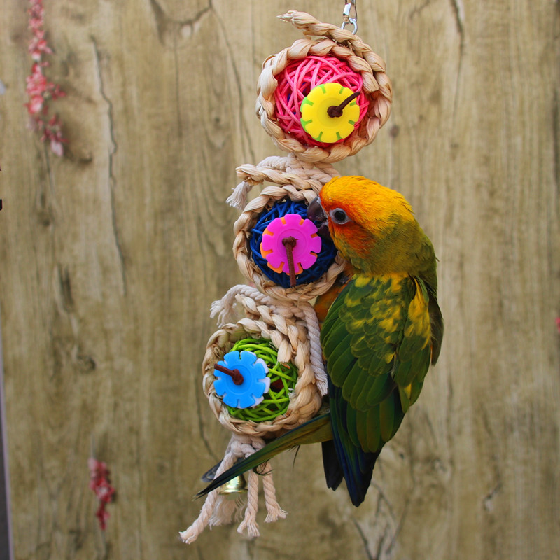 Parrot Supplies Pet Bird Toy Bite Toy Vine Bal Twist String