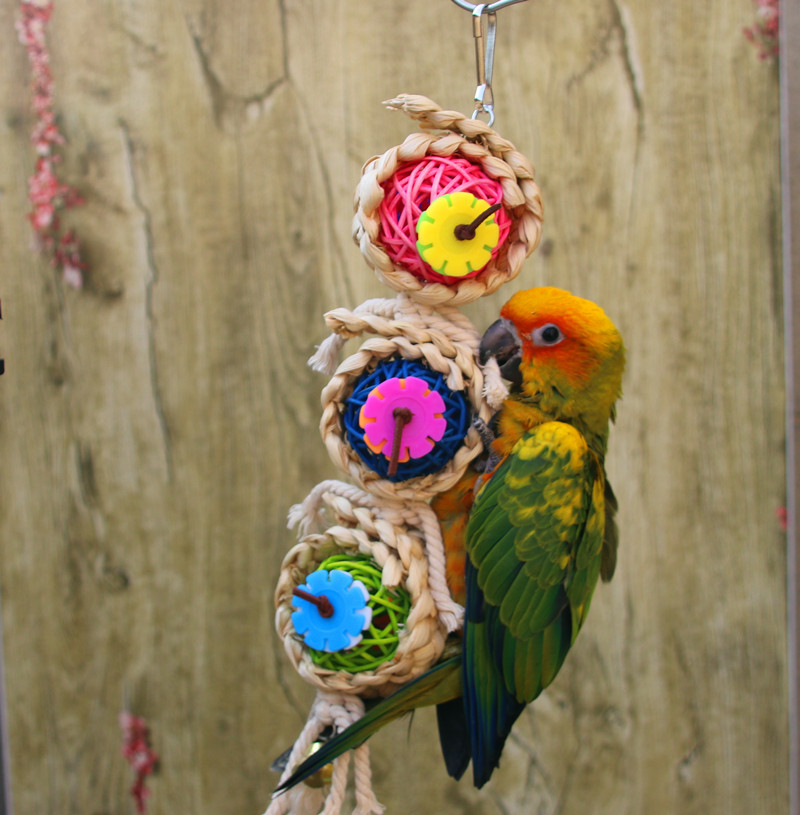 Parrot Supplies Pet Bird Toy Bite Toy Vine Bal Twist String
