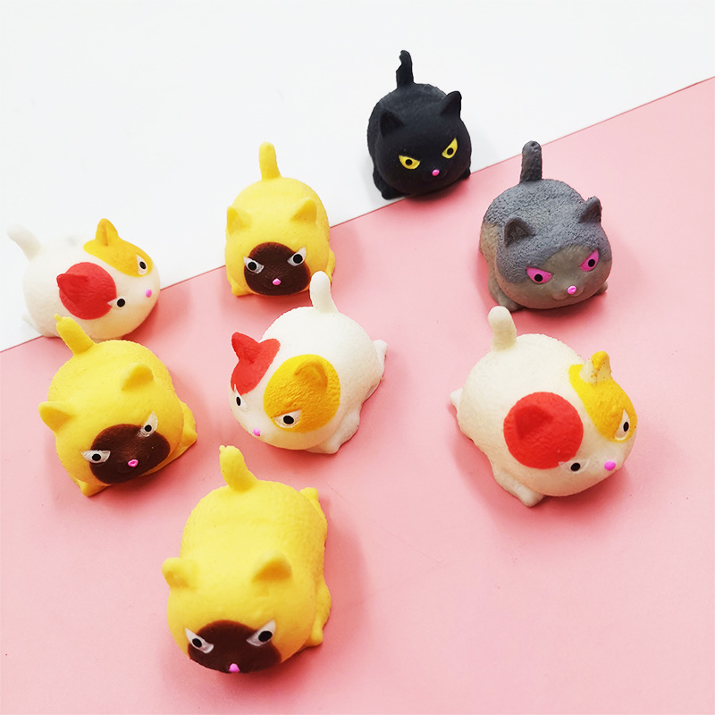 New Exotic Decompression Angry Cat Squeezing Toy Decompression Cute Pet Cute Tuanzi Vent Children&#039;s Toy Factory Wholesale