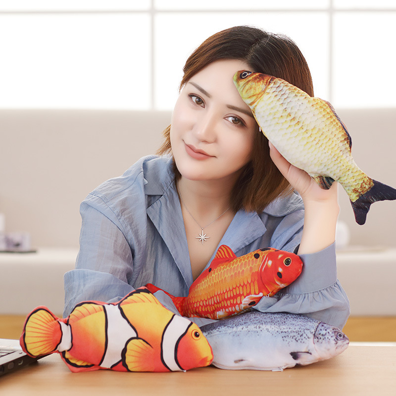 Amazon Douyin Net Red Electric Fish Cat Toy Beating Simulated Fish Plush Toy Pet Toy