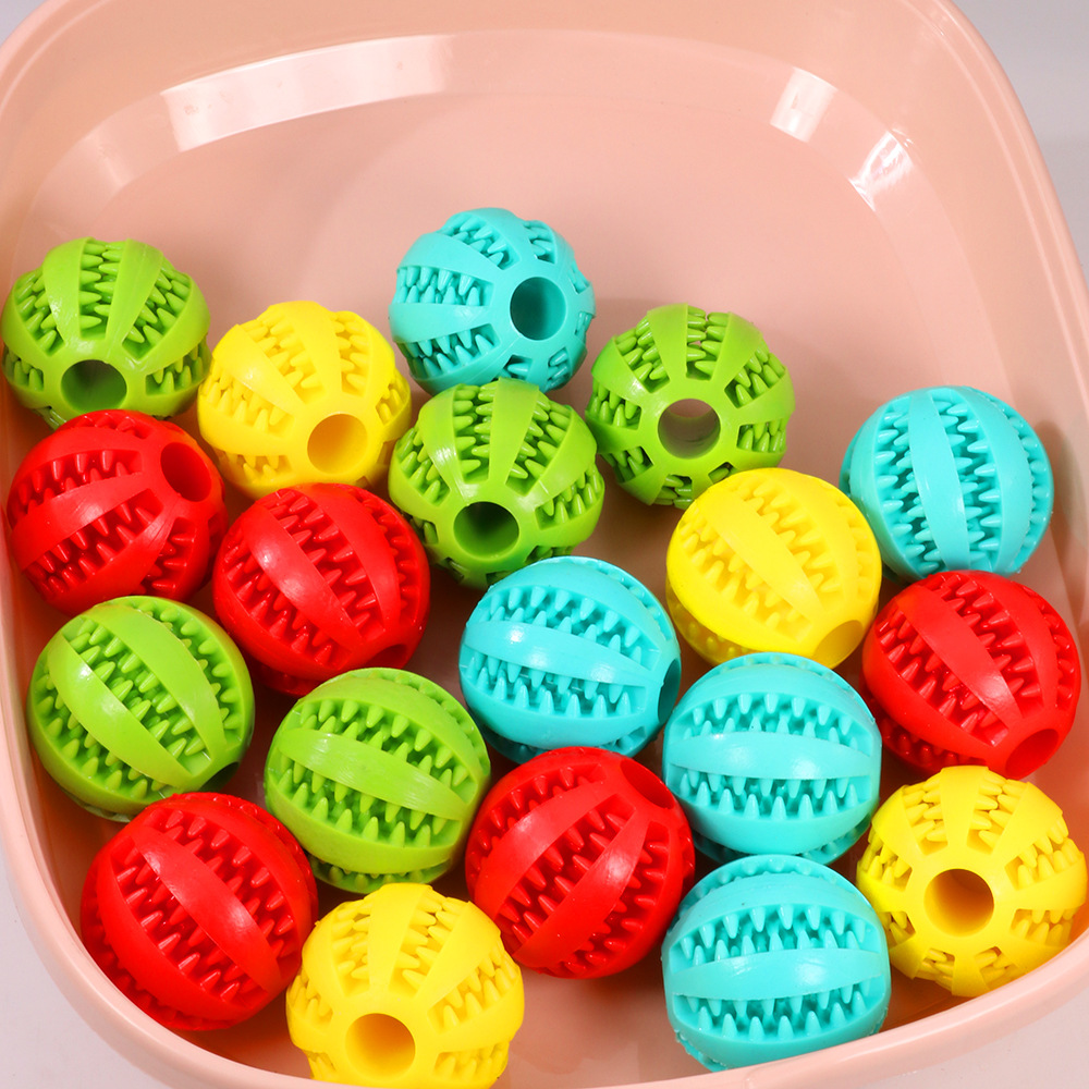 Pet Molar Toy Watermelon Ball Silicone the Toy Dog Teether Ball Bite-Resistant Tooth Cleaning Food Dropping Ball Chewing Dog Chew Toy