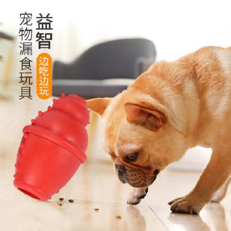 Rubber Toys for Pets Bite-Resistant Molar Cleaning Tooth Leakage Food Gourd Leakage Food Dog Toy Ball Amazon Cross-Border New Arrival