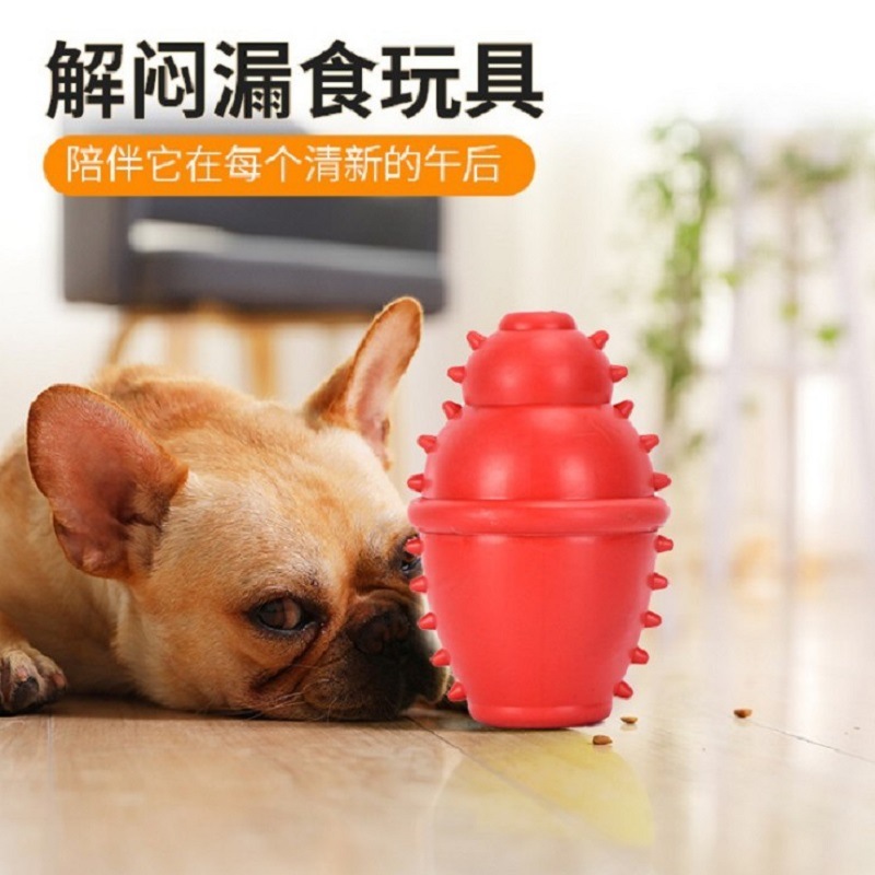Rubber Toys for Pets Bite-Resistant Molar Cleaning Tooth Leakage Food Gourd Leakage Food Dog Toy Ball Amazon Cross-Border New Arrival