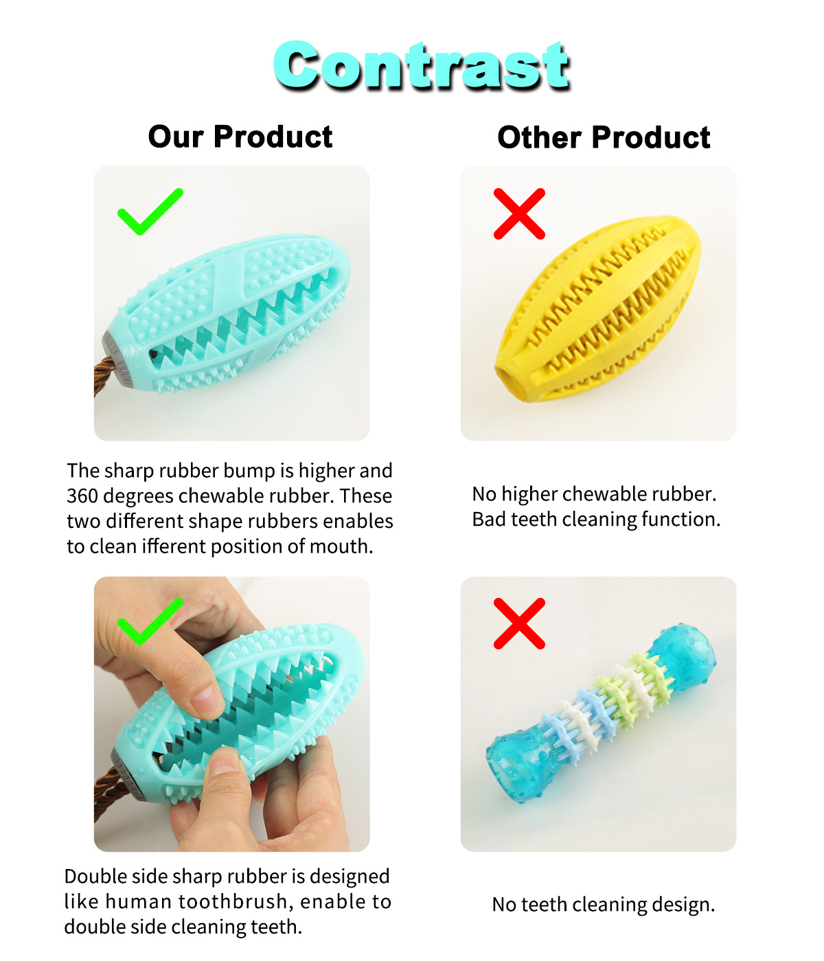 Dog Toothbrush Pet Dog Toothbrush Dog Molar Tooth Cleaning Stick Leakage Food Feeder Ball Bite-Resistant Toys Supplies Dog Toothbrush Pet Dog Toothbrush Dog Molar Tooth Cleaning Stick Leakage Food Feeder Ball Bite-Resistant Toys Supplies