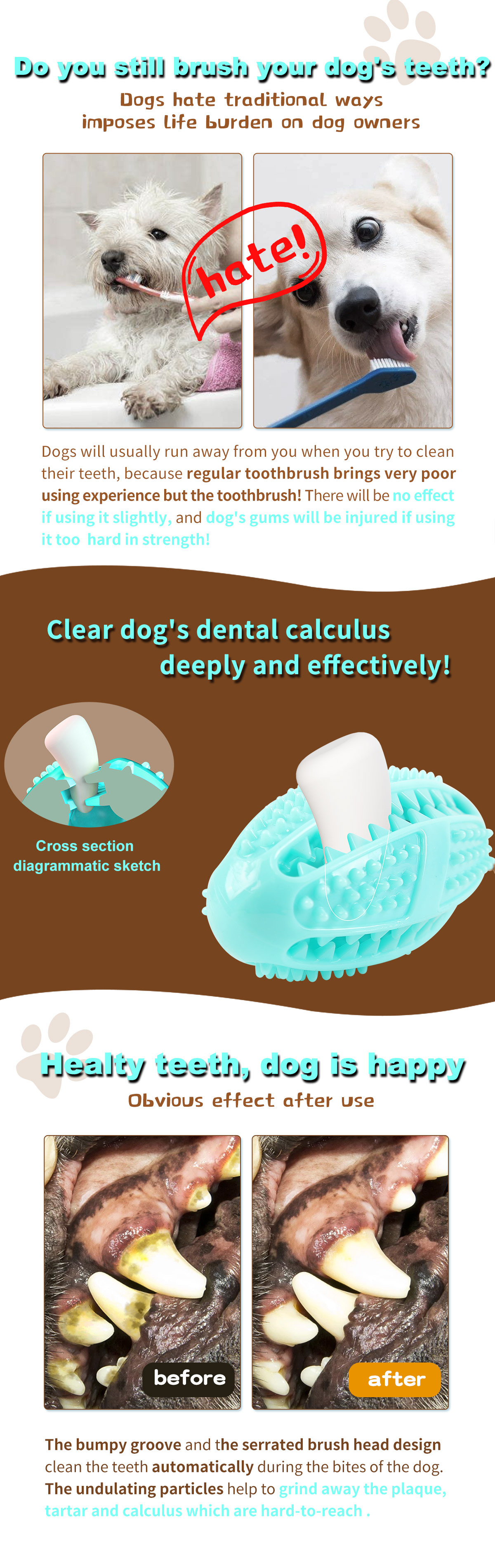 Dog Toothbrush Pet Dog Toothbrush Dog Molar Tooth Cleaning Stick Leakage Food Feeder Ball Bite-Resistant Toys Supplies Dog Toothbrush Pet Dog Toothbrush Dog Molar Tooth Cleaning Stick Leakage Food Feeder Ball Bite-Resistant Toys Supplies