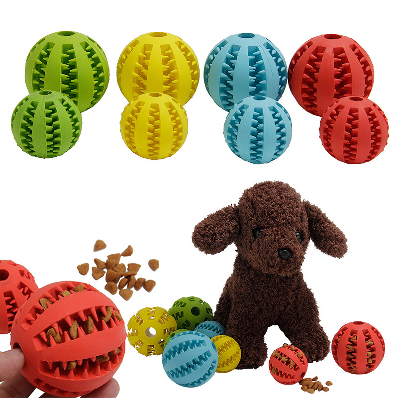 Pet Funny Toy Watermelon Tooth Ball Bite-Resistant Tooth Cleaning Teether Ball Pet Rubber Ball Dog Toy Food Leakage