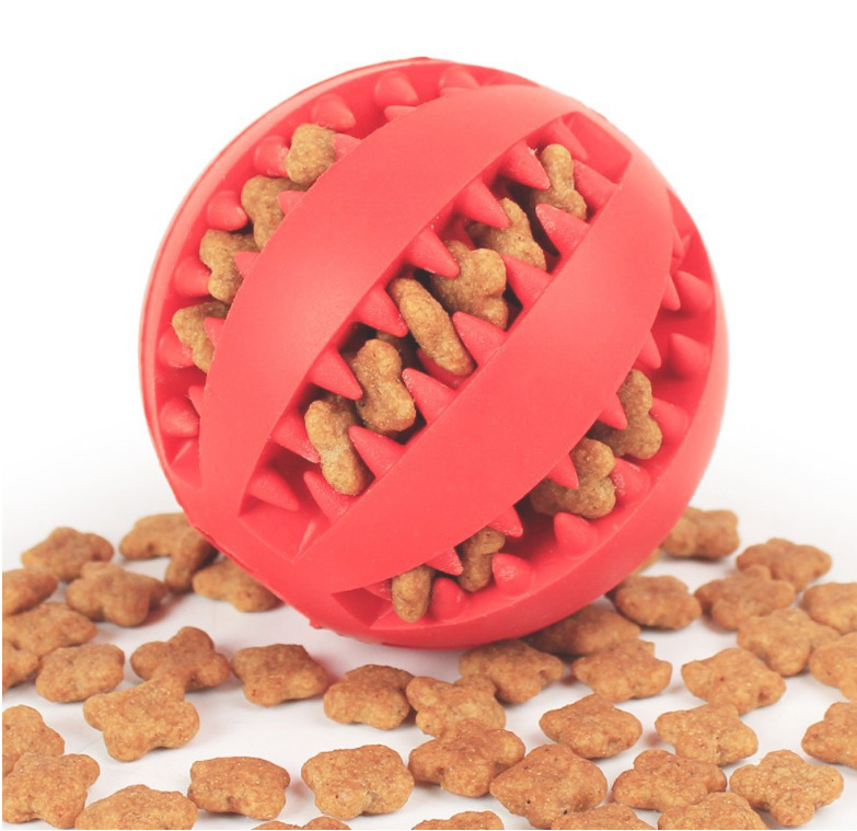 Friends Pet Toys Rubber Watermelon Molar Teeth Toys Pet Chewing Ball Bite-Resistant Tooth Cleaning Ball More Sizes