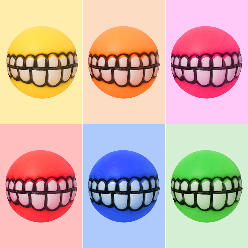 Tooth Ball Sound Dog Toy Vinyl Pet Toy Bite-Resistant Pet Toy Ball Spot Goods Can Be Sent On Behalf