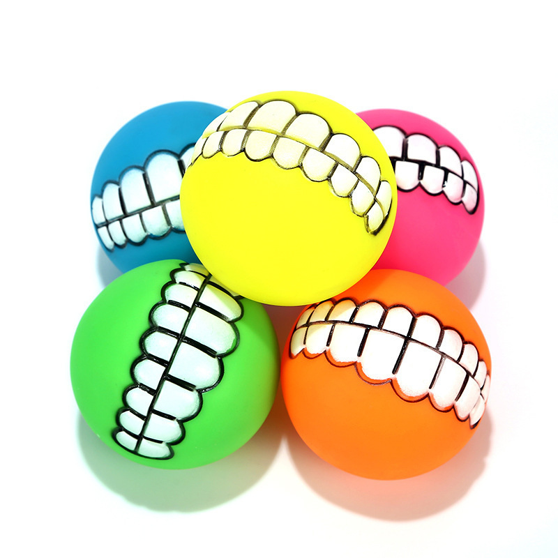 Tooth Ball Sound Dog Toy Vinyl Pet Toy Bite-Resistant Pet Toy Ball Spot Goods Can Be Sent On Behalf