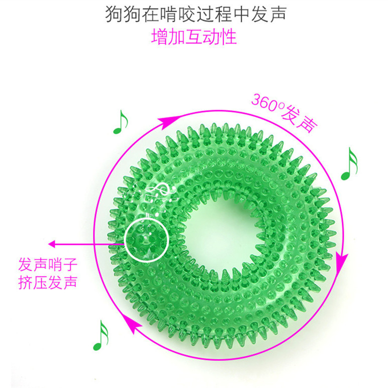 Pet Toy Bite-Resistant Vocalization Toy Ball Large Dog Golden Retriever Barbed TPR Dog Toy Tooth Cleaning Molar Dog Toy