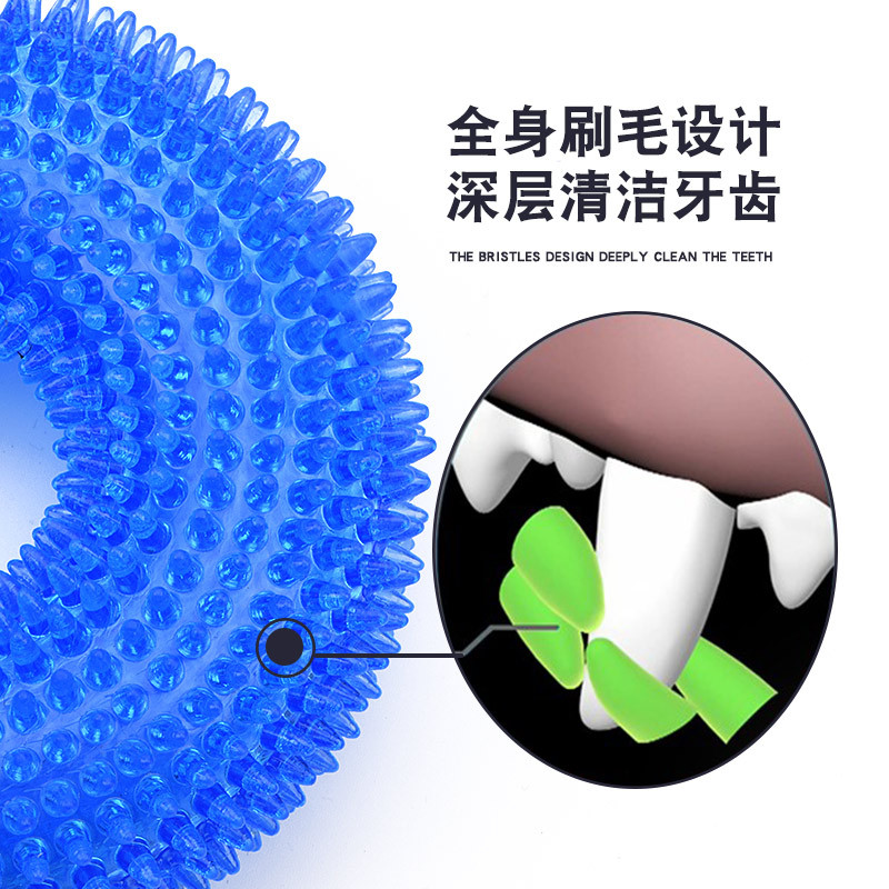 Pet Toy Bite-Resistant Vocalization Toy Ball Large Dog Golden Retriever Barbed TPR Dog Toy Tooth Cleaning Molar Dog Toy
