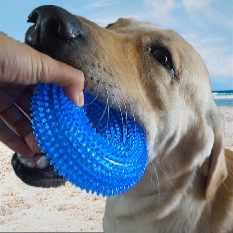 Pet Toy Bite-Resistant Vocalization Toy Ball Large Dog Golden Retriever Barbed TPR Dog Toy Tooth Cleaning Molar Dog Toy