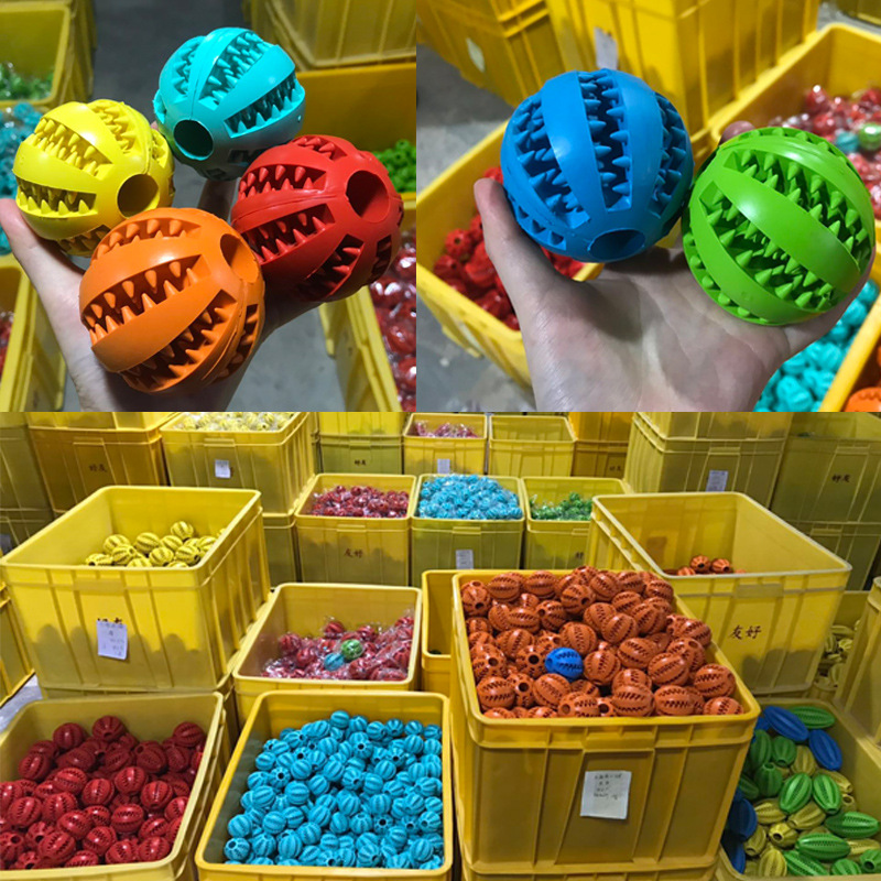 Wholesale Pet Rubber Bite-Resistant Molar Tooth Cleaning Watermelon Ball Dog Toy Small Medium Large plus-Sized Size Multi-Color Optional