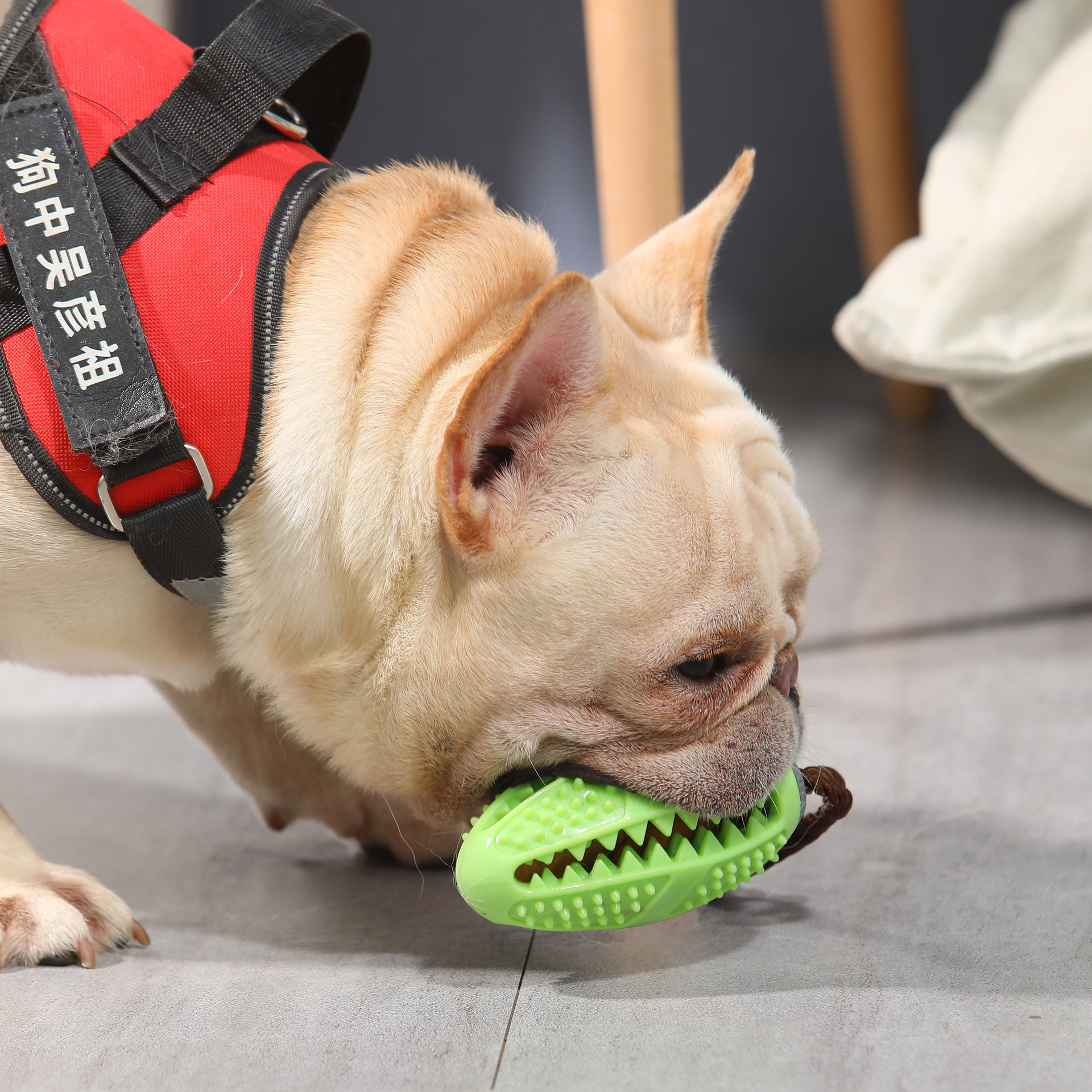 Dog Toothbrush Pet Dog Toothbrush Dog Molar Tooth Cleaning Stick Leakage Food Feeder Ball Bite-Resistant Toys Supplies