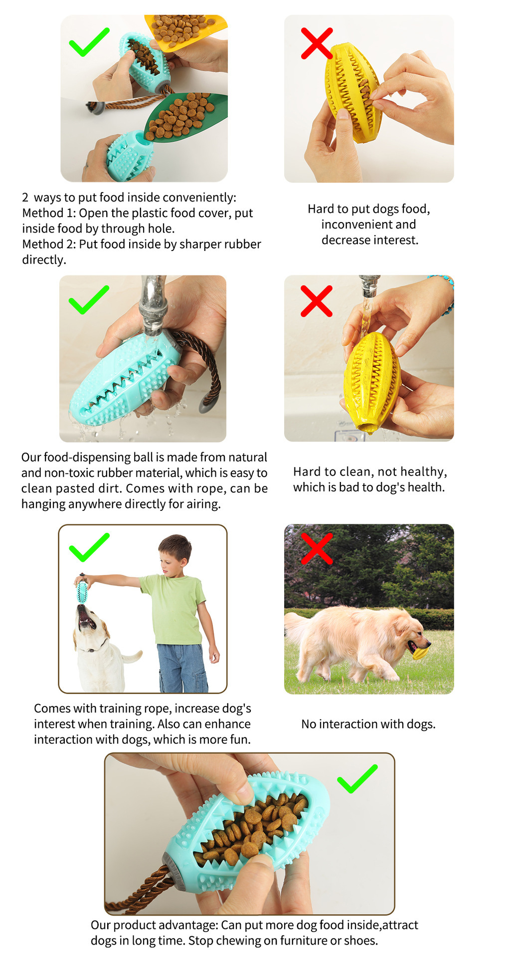 Dog Toothbrush Pet Dog Toothbrush Dog Molar Tooth Cleaning Stick Leakage Food Feeder Ball Bite-Resistant Toys Supplies
