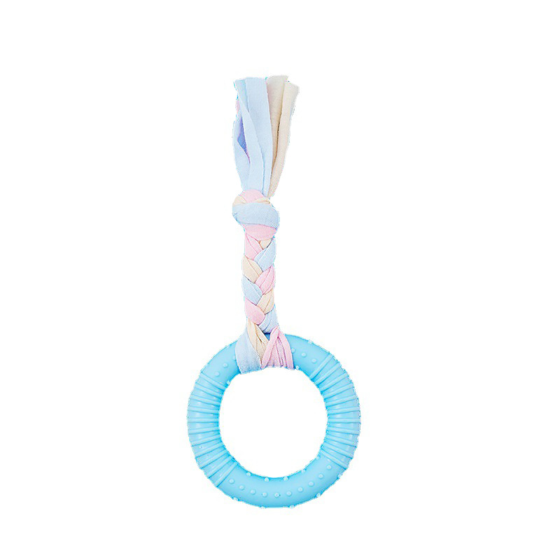 Pet Daily Necessities Dog Toy Ball Pet Molar Toy Tooth Cleaning TPR Bite Resistance Knot Toy Molar Rod