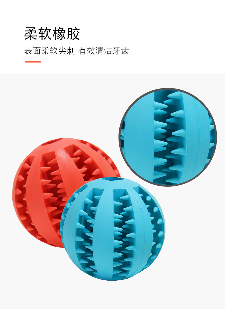 New Watermelon Tooth Ball Pet Dog Toy Ball Bite-Resistant Tooth Cleaning Teether Ball Pet Rubber Ball Dog Toy Food Leakage
