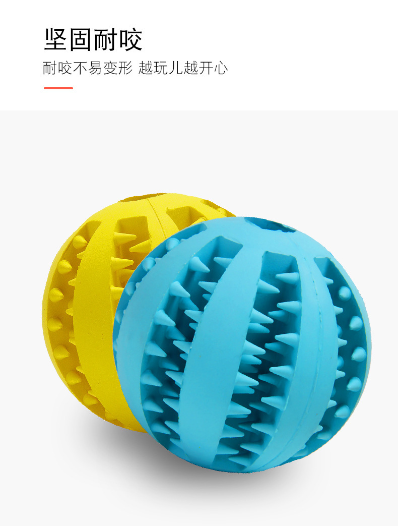 New Watermelon Tooth Ball Pet Dog Toy Ball Bite-Resistant Tooth Cleaning Teether Ball Pet Rubber Ball Dog Toy Food Leakage